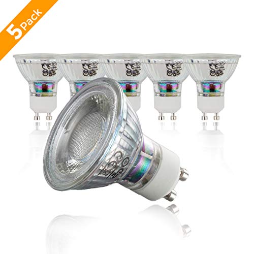 B.K.Licht 5er Set 5W LED Lampen – Ersetzt 50W Halogenlampe – Leuchtmittel mit GU10 Fassung für innen – Energiesparende Birne in Reflektor-Form – 400 Lumen – 3000K warmweiss